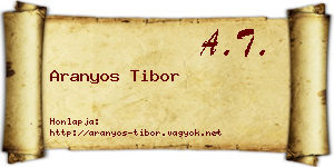 Aranyos Tibor névjegykártya